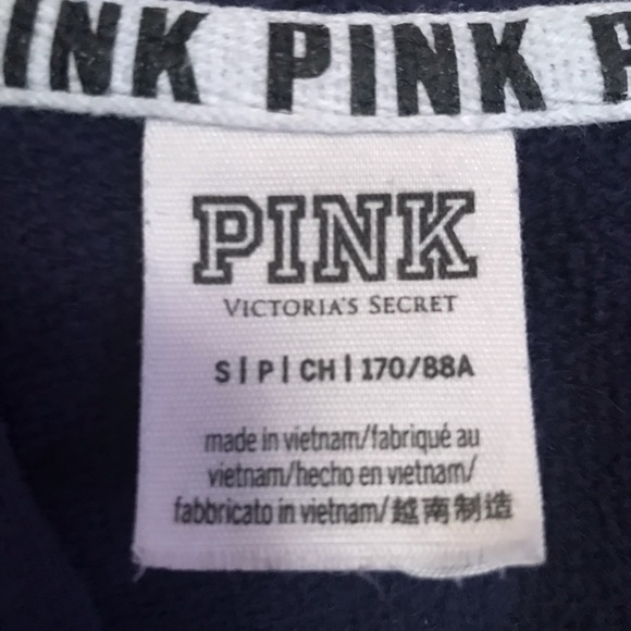 Victoria’s Secret PINK Navy Blue Zip Up Hoodie - Picture 5 of 5